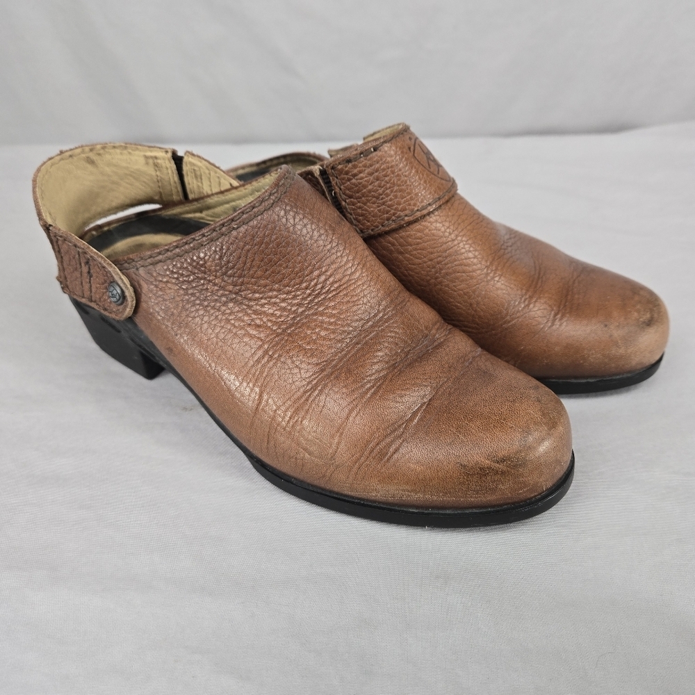 Ariat Women’s Sz 5.5 Mules Clogs Brown Leather Slip-On 94062 Swing Back